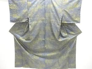 垣根に楓模様織り出し西陣お召着物